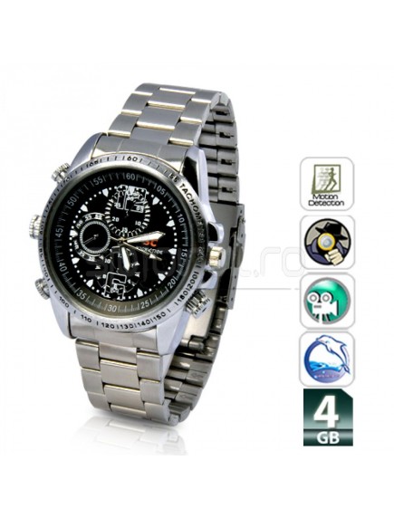 Ceas de mana Steel cu camera ascunsa HD, 8GB