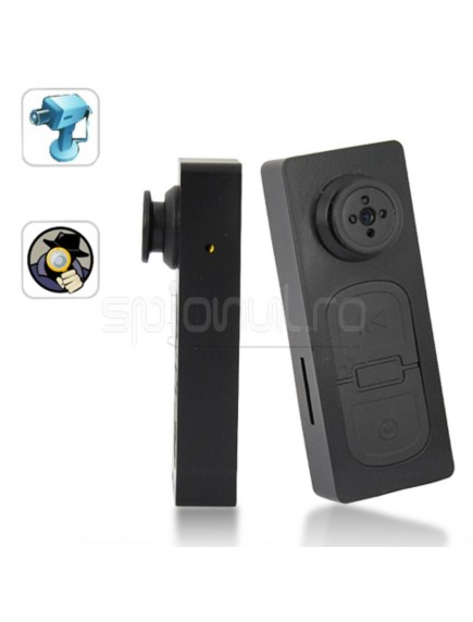 Nasture cu camera ascunsa VGA, activare vocala, senzor miscare si control prin vibratie