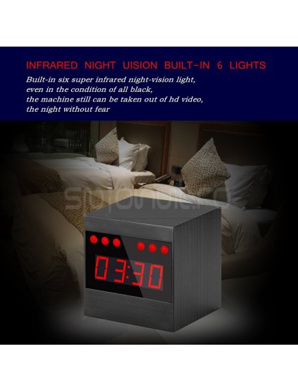 Ceas de birou cu camera ascunsa Full HD, vedere nocturna si senzor miscare