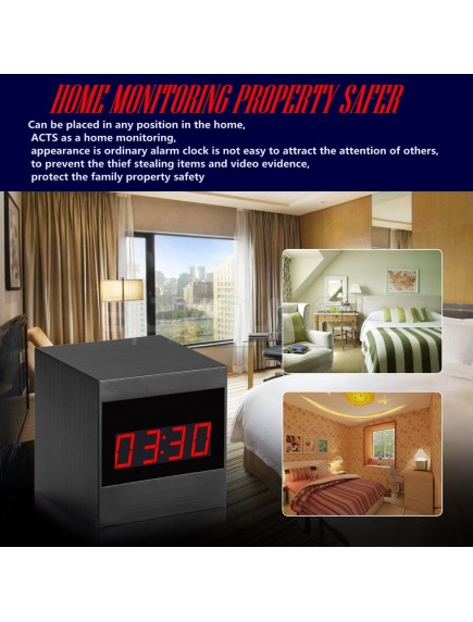 Ceas de birou cu camera ascunsa Full HD, vedere nocturna si senzor miscare